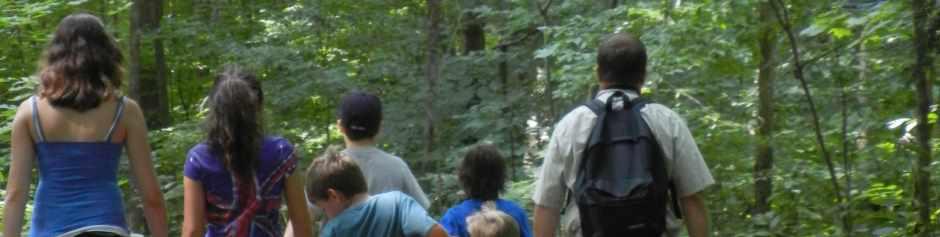 Family hiking in Eureka Springs, Arkansas